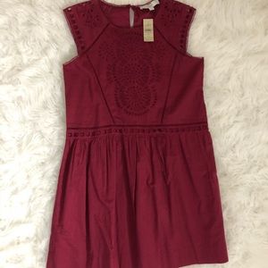 Never been worn, maroon Loft simply dress